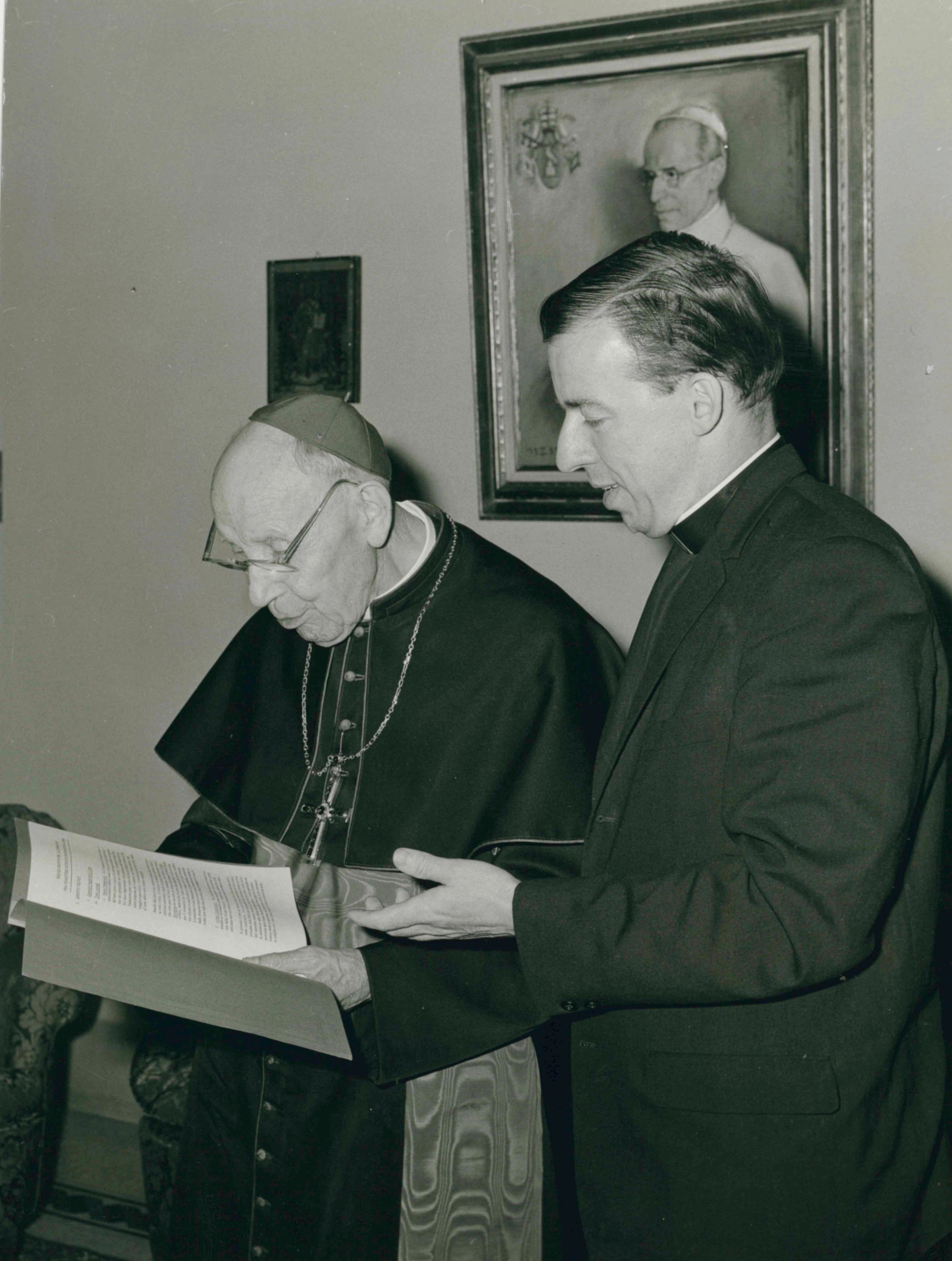 Cardinal Augustin Bea and Fr. Walter Abbot SJ
